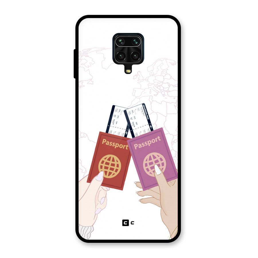 Passport Drive Glass Back Case for Redmi Note 9 Pro