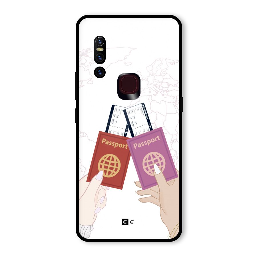 Passport Drive Glass Back Case for Vivo V15