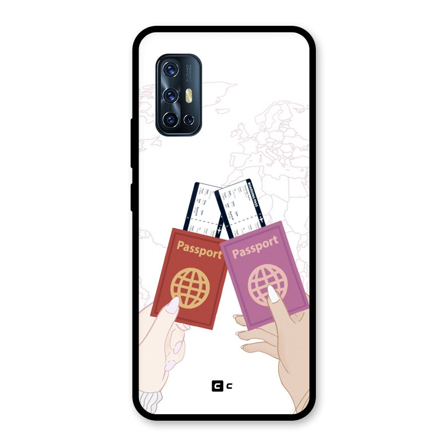 Passport Drive Glass Back Case for Vivo V17