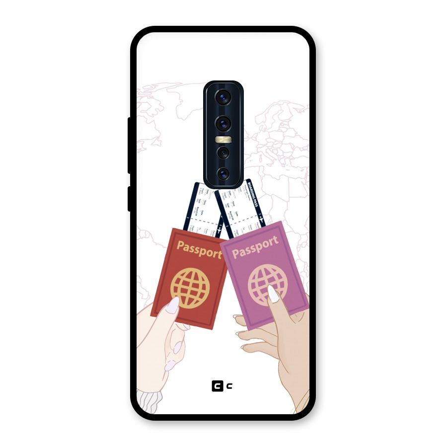 Passport Drive Glass Back Case for Vivo V17 Pro