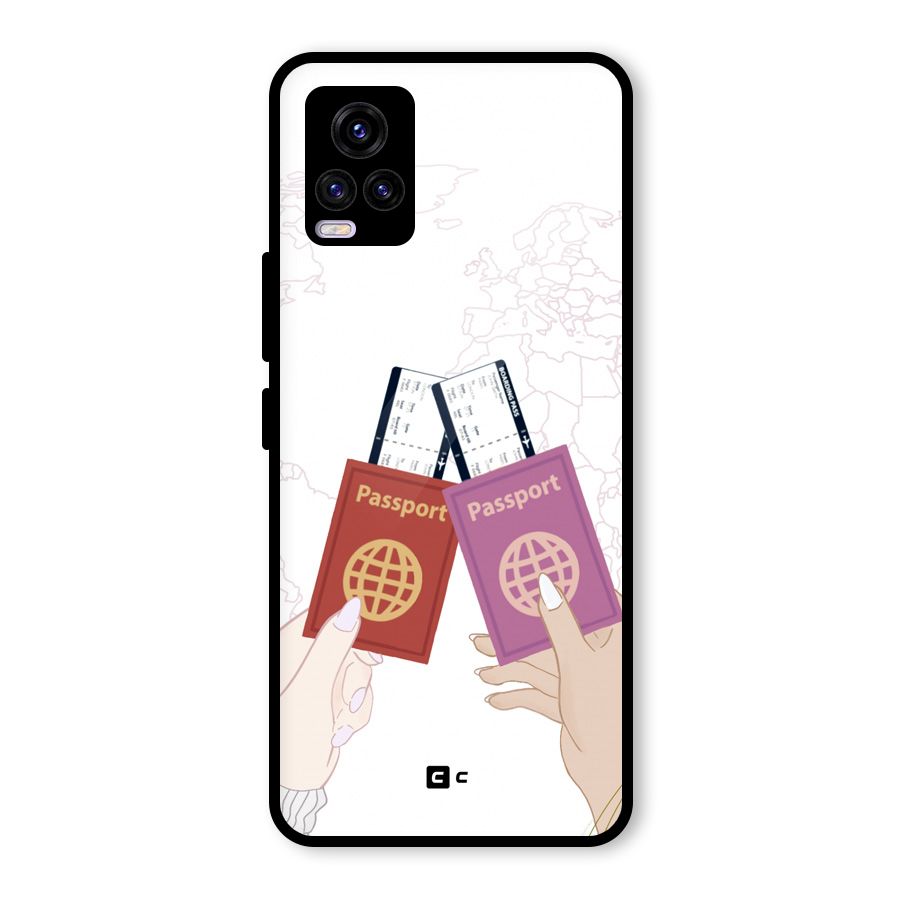 Passport Drive Glass Back Case for Vivo V20 2021