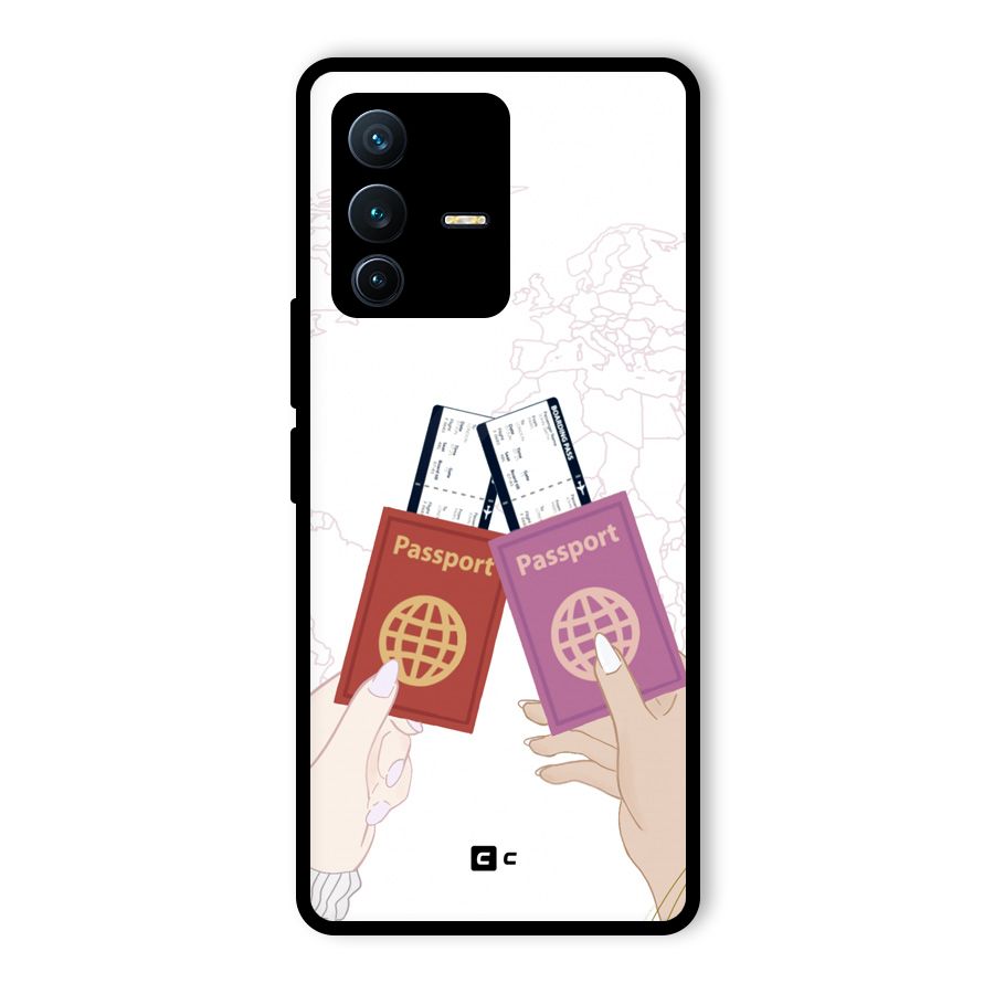 Passport Drive Glass Back Case for Vivo V23 Pro