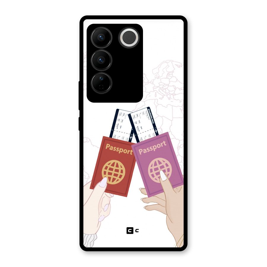 Passport Drive Glass Back Case for Vivo V27