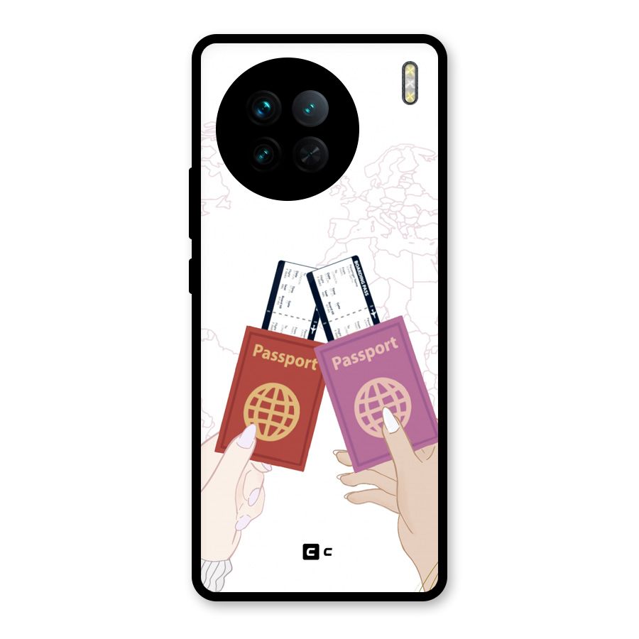 Passport Drive Glass Back Case for Vivo X90