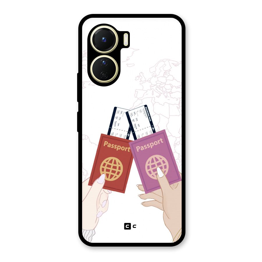 Passport Drive Glass Back Case for Vivo Y16