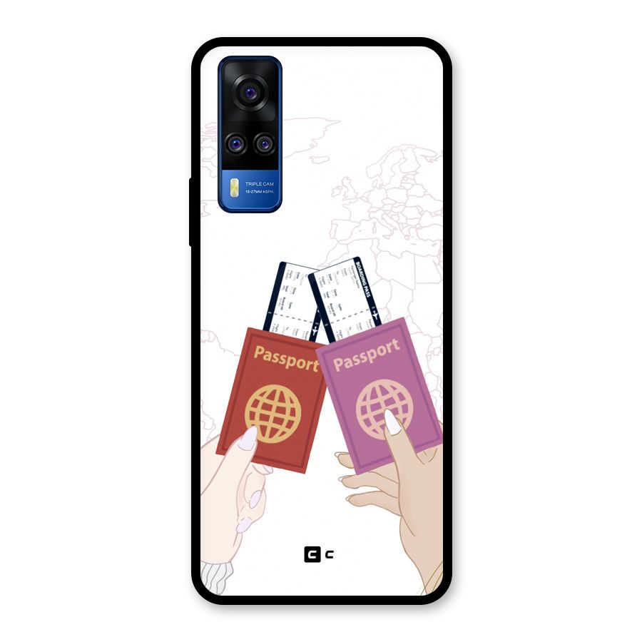 Passport Drive Glass Back Case for Vivo Y31