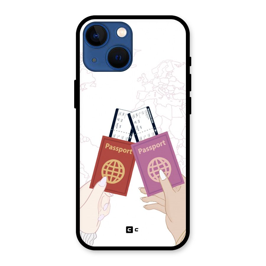 Passport Drive Glass Back Case for iPhone 13 Mini