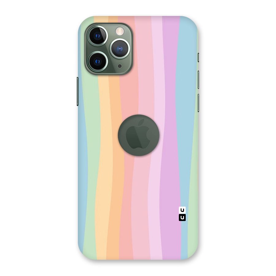 Pastel Curves Back Case for iPhone 11 Pro Logo  Cut