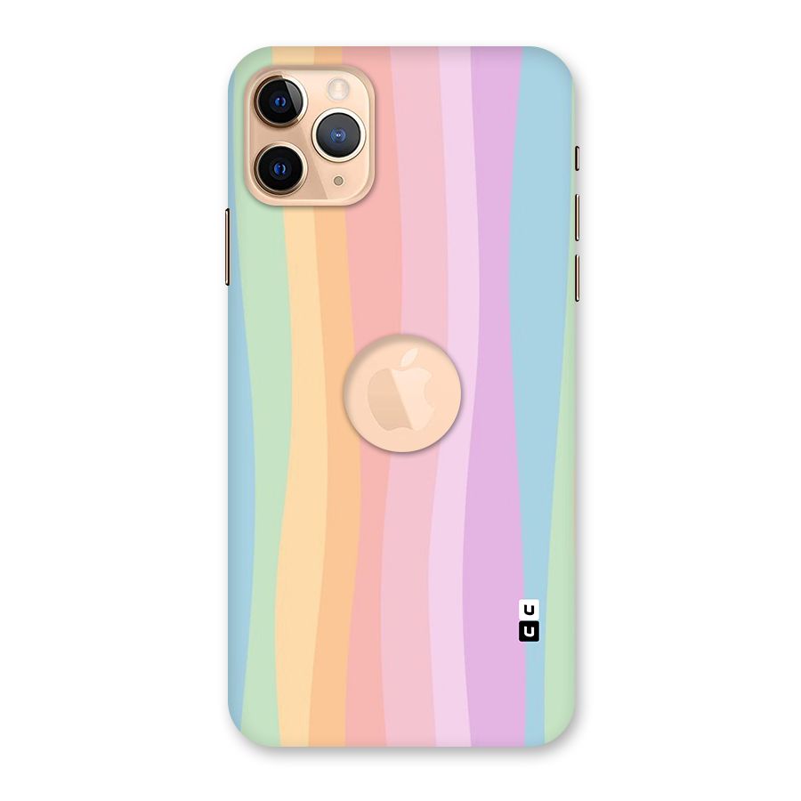 Pastel Curves Back Case for iPhone 11 Pro Max Logo Cut