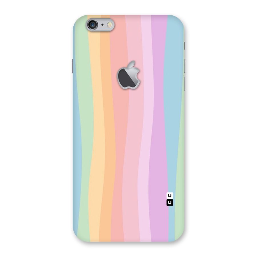 Pastel Curves Back Case for iPhone 6 Plus 6S Plus Logo Cut