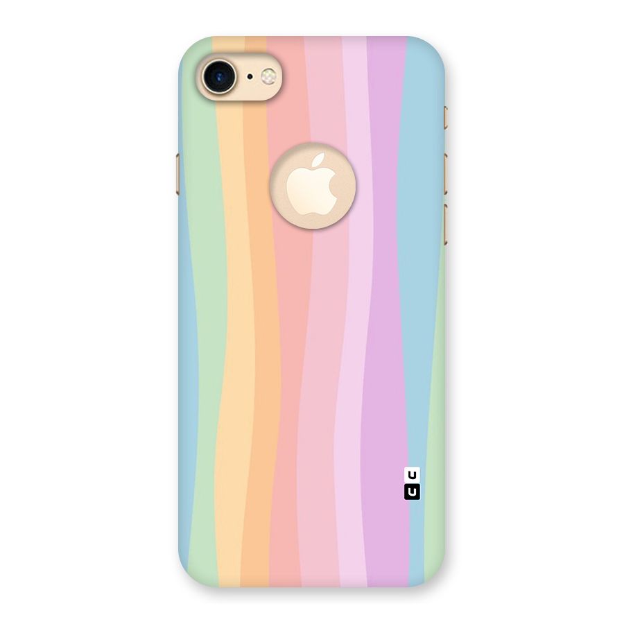Pastel Curves Back Case for iPhone 7 Logo Cut