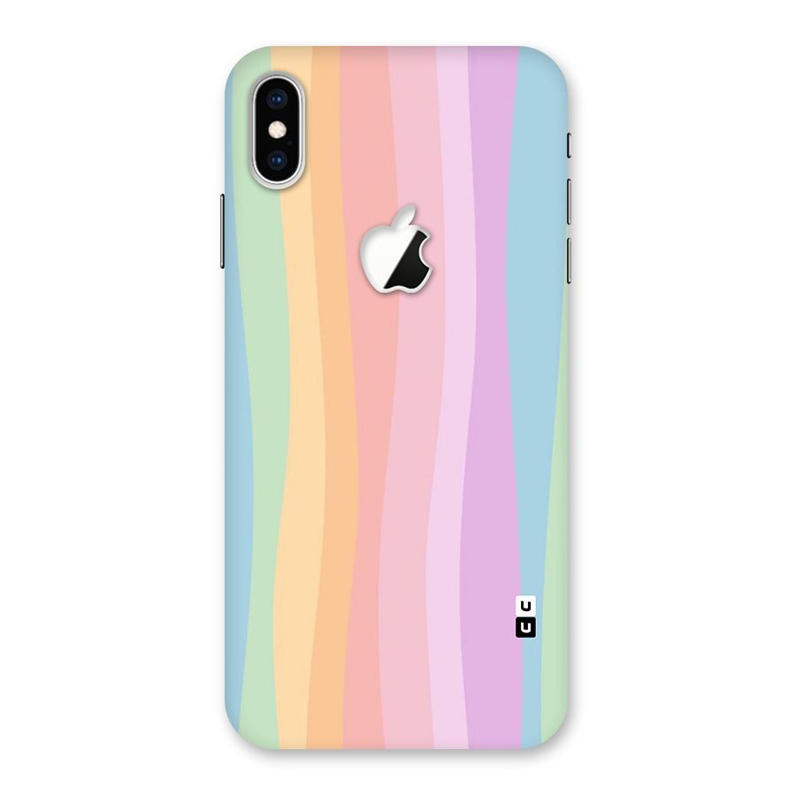 Pastel Curves Back Case for iPhone XS Max Apple Cut