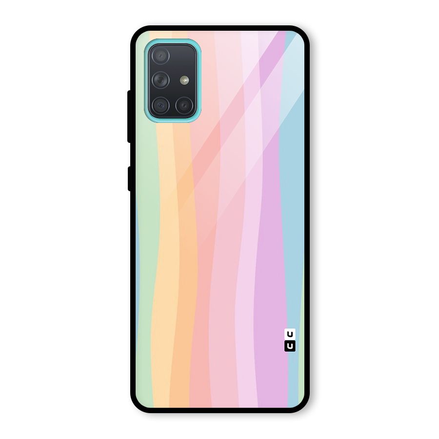 Pastel Curves Glass Back Case for Galaxy A71