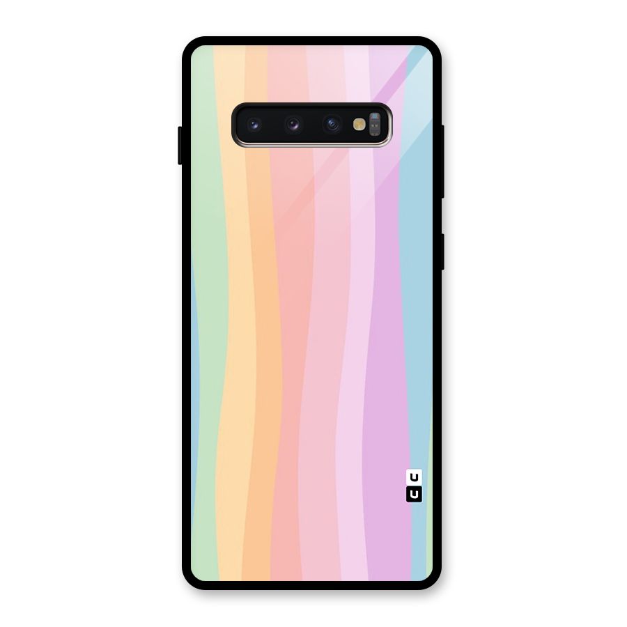 Pastel Curves Glass Back Case for Galaxy S10 Plus