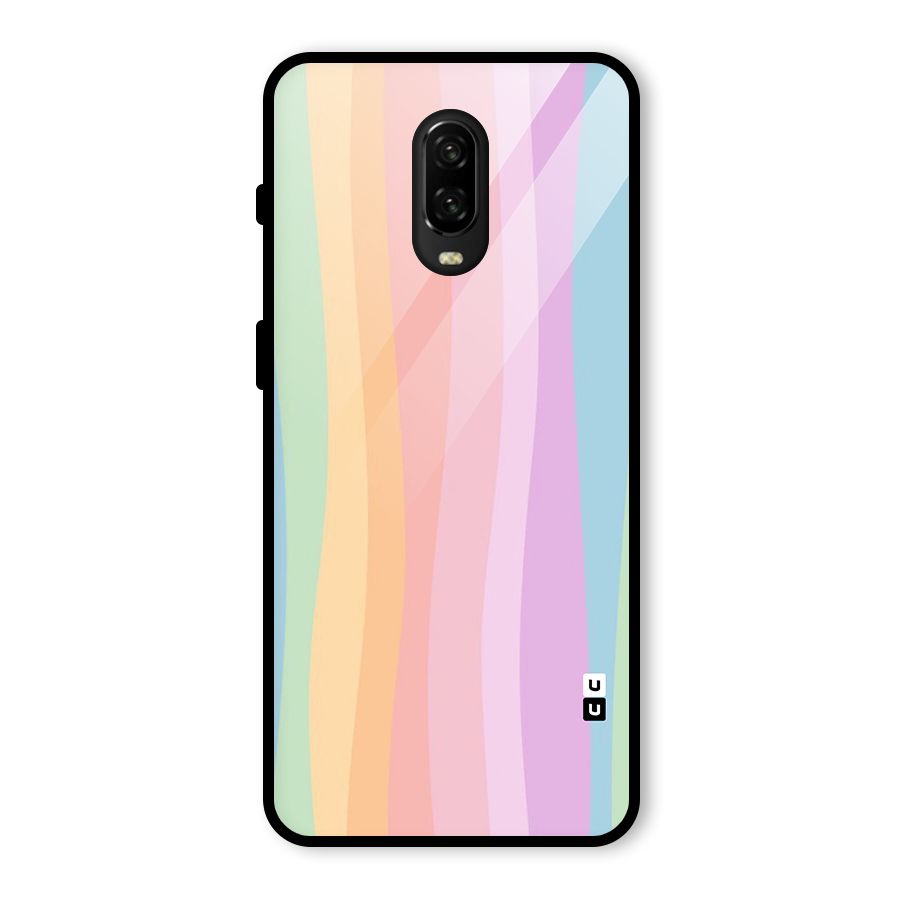 Pastel Curves Glass Back Case for OnePlus 6T