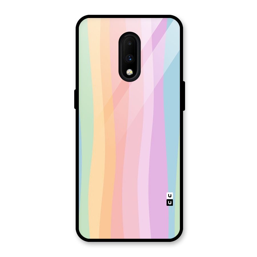 Pastel Curves Glass Back Case for OnePlus 7