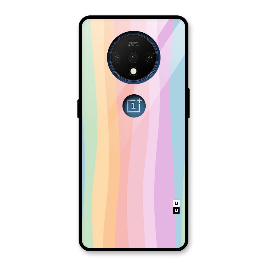 Pastel Curves Glass Back Case for OnePlus 7T