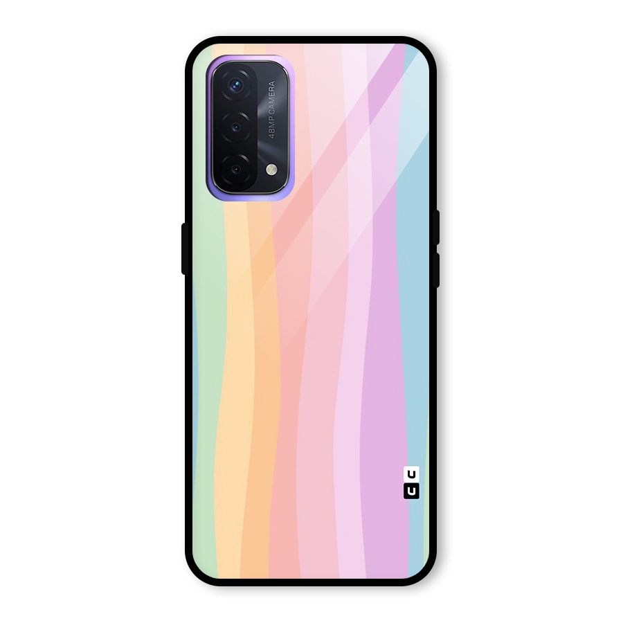 Pastel Curves Glass Back Case for Oppo A74 5G