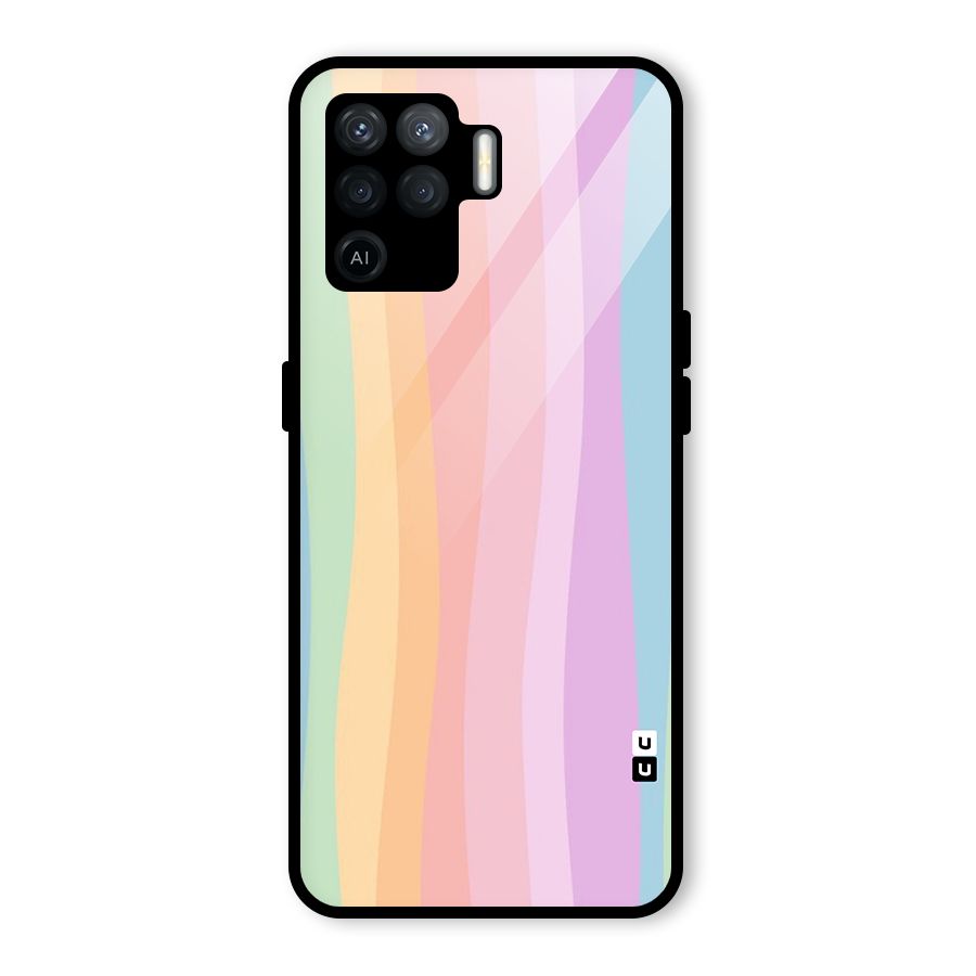 Pastel Curves Glass Back Case for Oppo F19 Pro