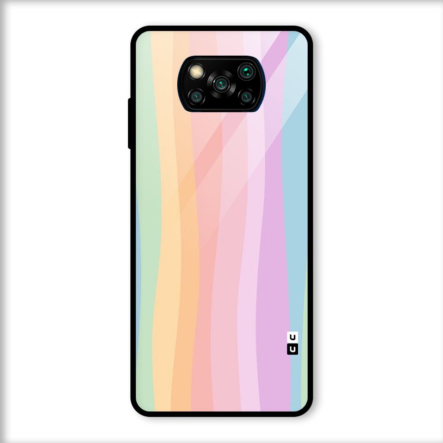 Pastel Curves Glass Back Case for Poco X3