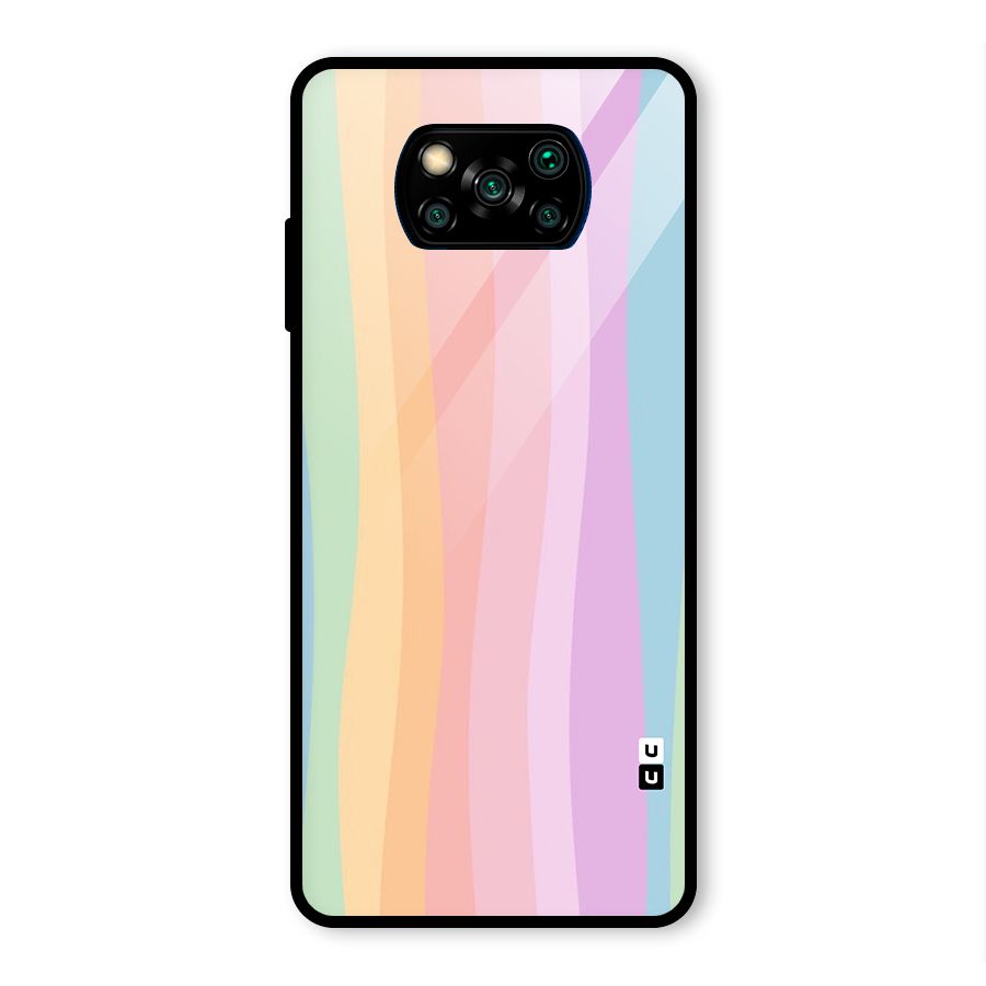Pastel Curves Glass Back Case for Poco X3 Pro