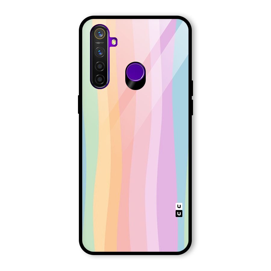 Pastel Curves Glass Back Case for Realme 5 Pro