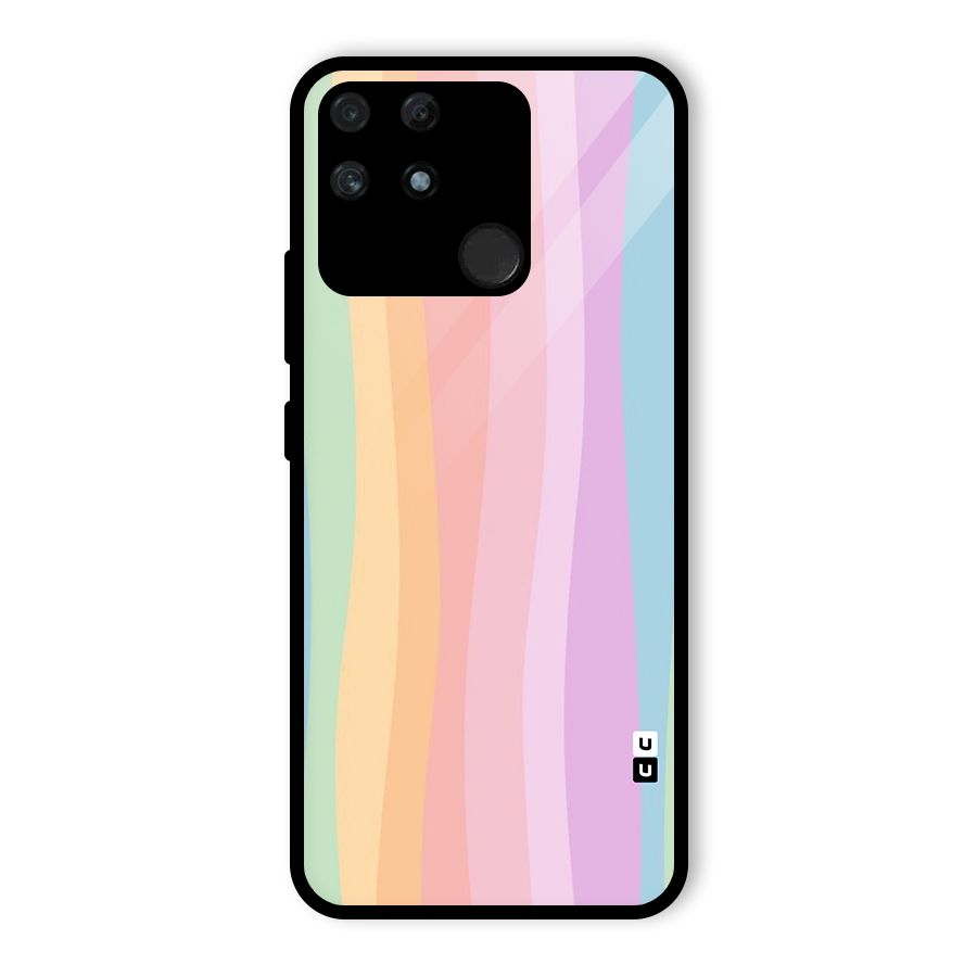 Pastel Curves Glass Back Case for Realme Narzo 50A