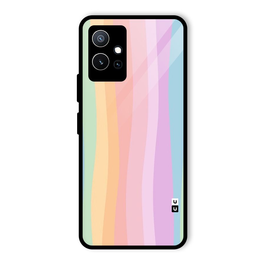 Pastel Curves Glass Back Case for Vivo T1 5G
