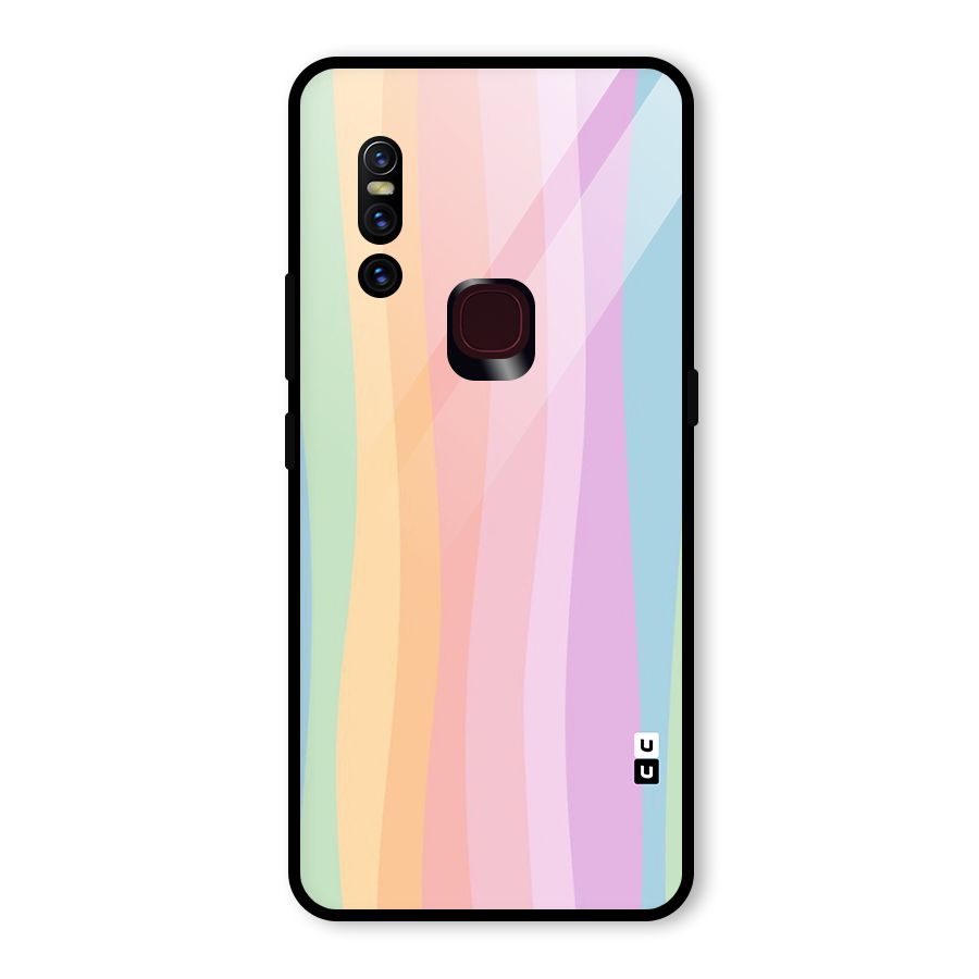 Pastel Curves Glass Back Case for Vivo V15