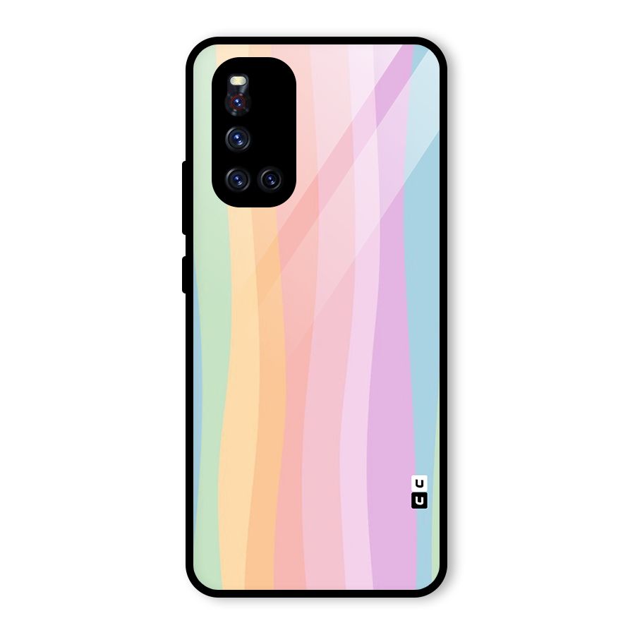 Pastel Curves Glass Back Case for Vivo V19