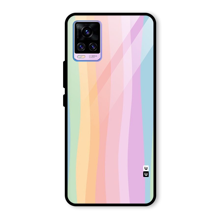 Pastel Curves Glass Back Case for Vivo V20 Pro