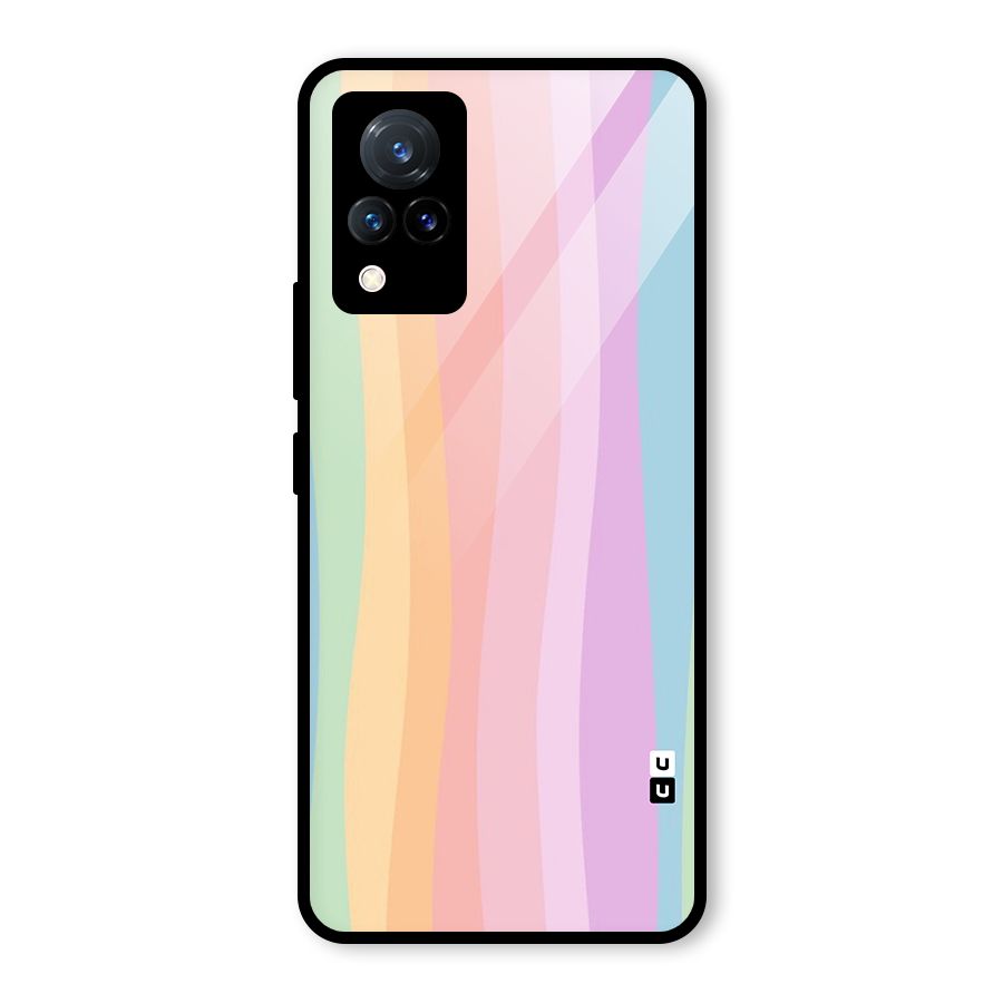 Pastel Curves Glass Back Case for Vivo V21 5G