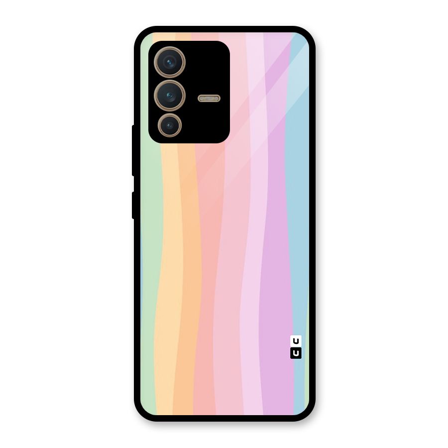Pastel Curves Glass Back Case for Vivo V23 5G