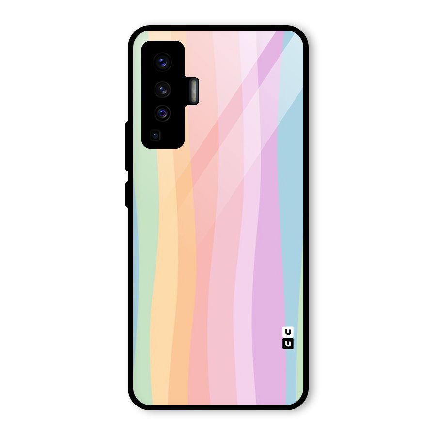 Pastel Curves Glass Back Case for Vivo X50