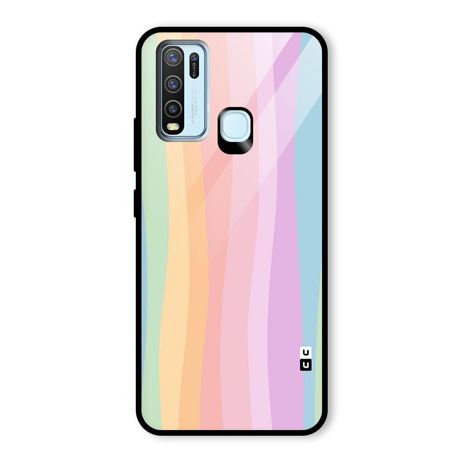 Pastel Curves Glass Back Case for Vivo Y30