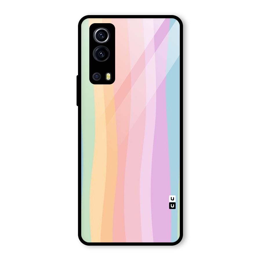 Pastel Curves Glass Back Case for Vivo iQOO Z3