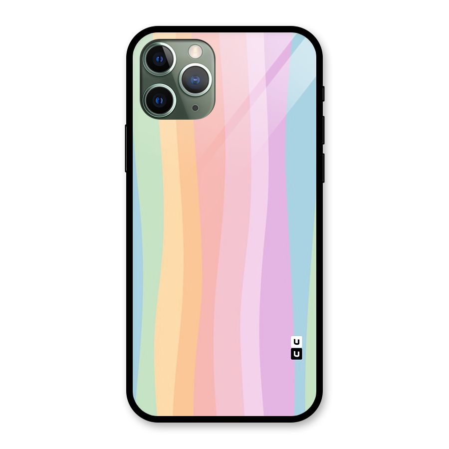 Pastel Curves Glass Back Case for iPhone 11 Pro