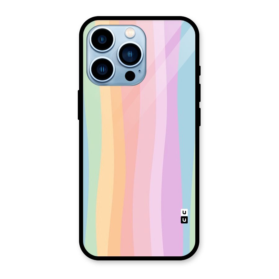 Pastel Curves Glass Back Case for iPhone 13 Pro