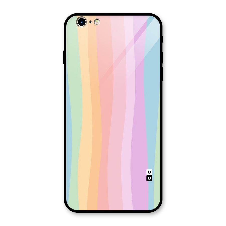 Pastel Curves Glass Back Case for iPhone 6 Plus 6S Plus