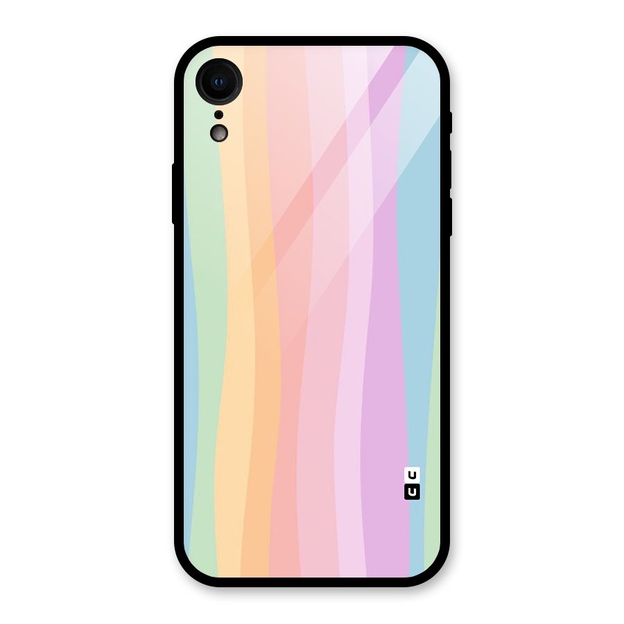 Pastel Curves Glass Back Case for iPhone XR