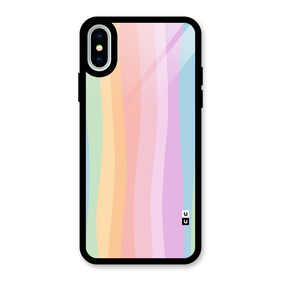 Pastel Curves Glass Back Case for iPhone XS