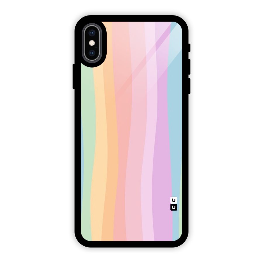 Pastel Curves Glass Back Case for iPhone XS Max