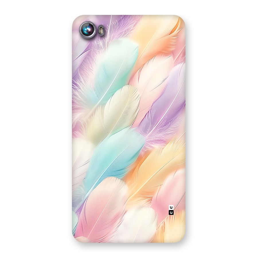 Pastel Feather Back Case for Canvas Fire 4 (A107)