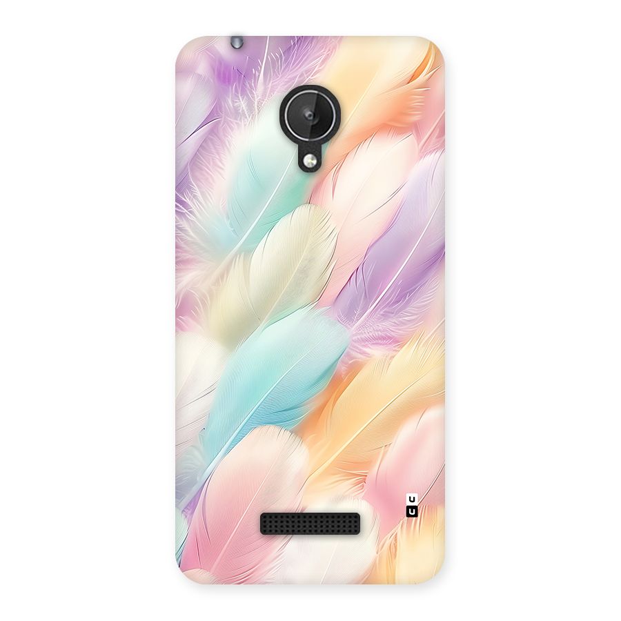 Pastel Feather Back Case for Canvas Spark Q380