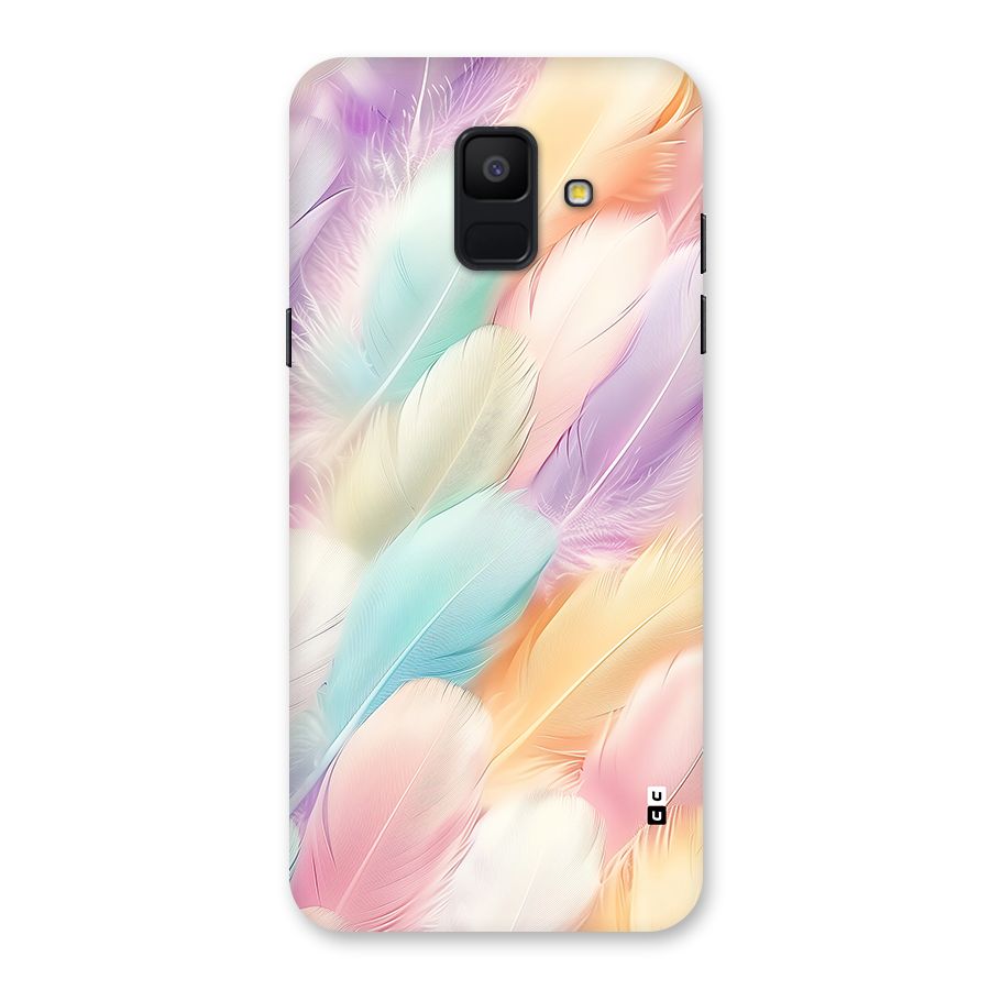 Pastel Feather Back Case for Galaxy A6 (2018)
