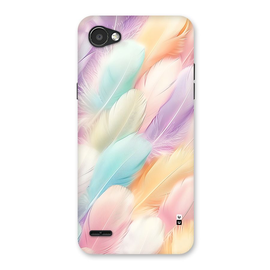 Pastel Feather Back Case for LG Q6