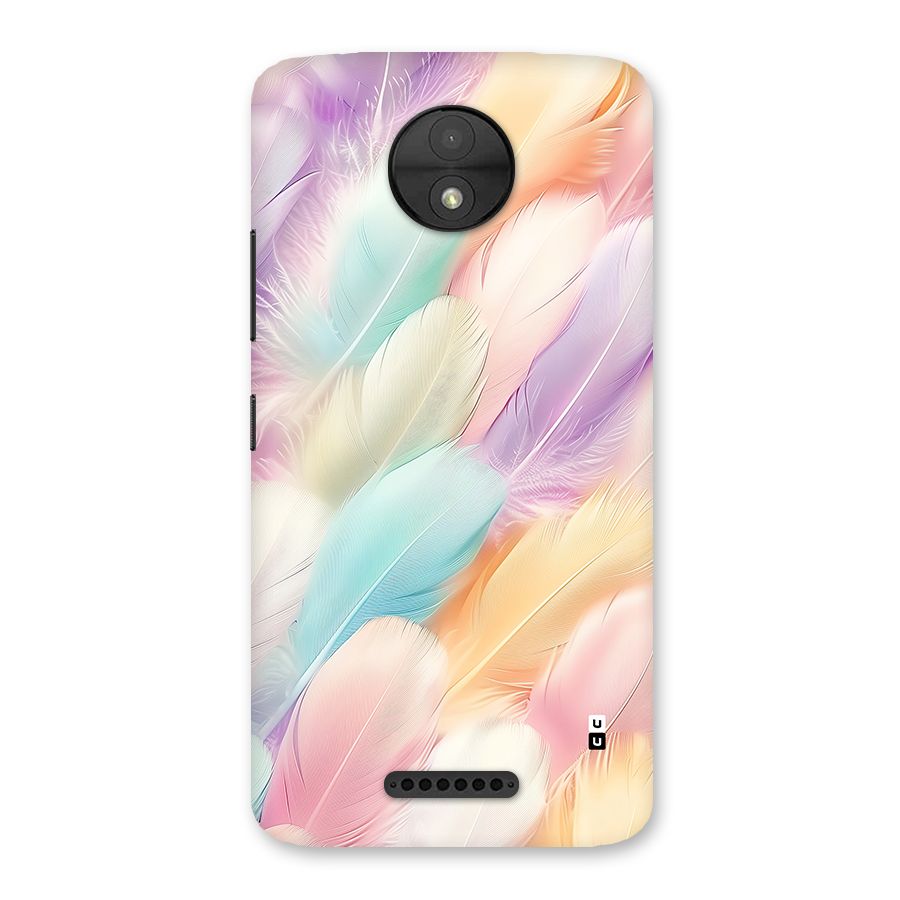 Pastel Feather Back Case for Moto C