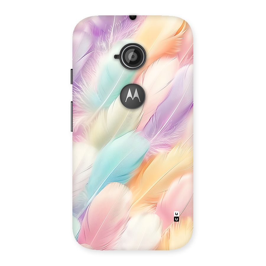 Pastel Feather Back Case for Moto E 2nd Gen