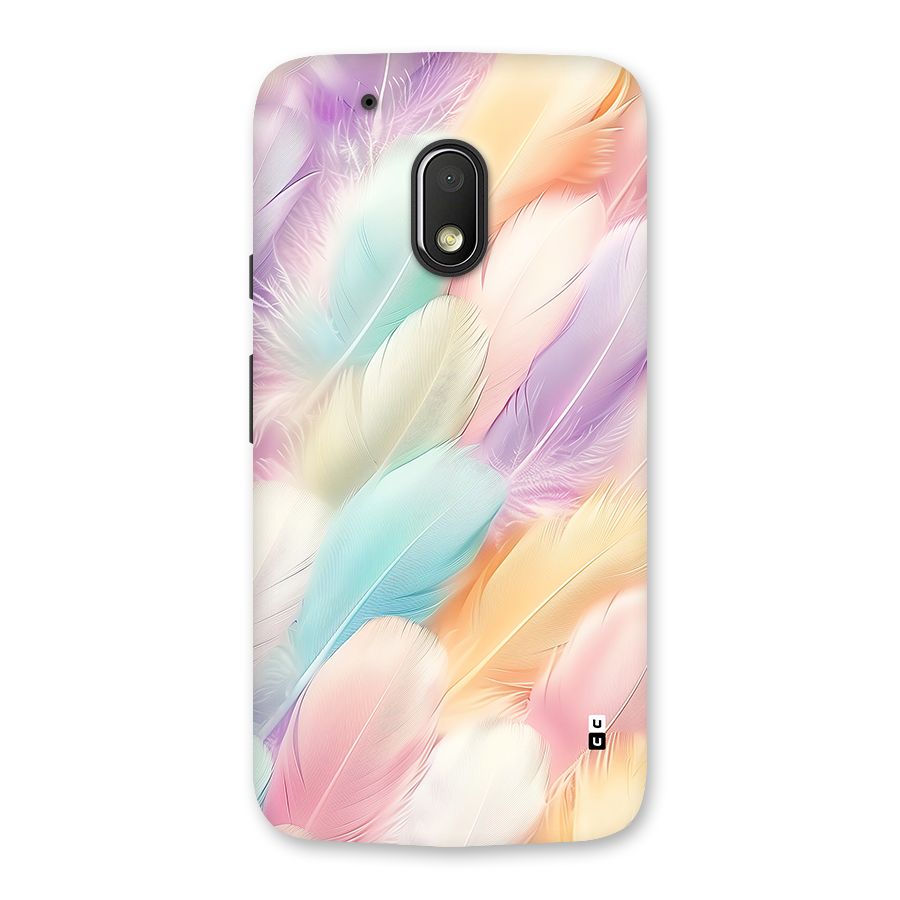 Pastel Feather Back Case for Moto G4 Play