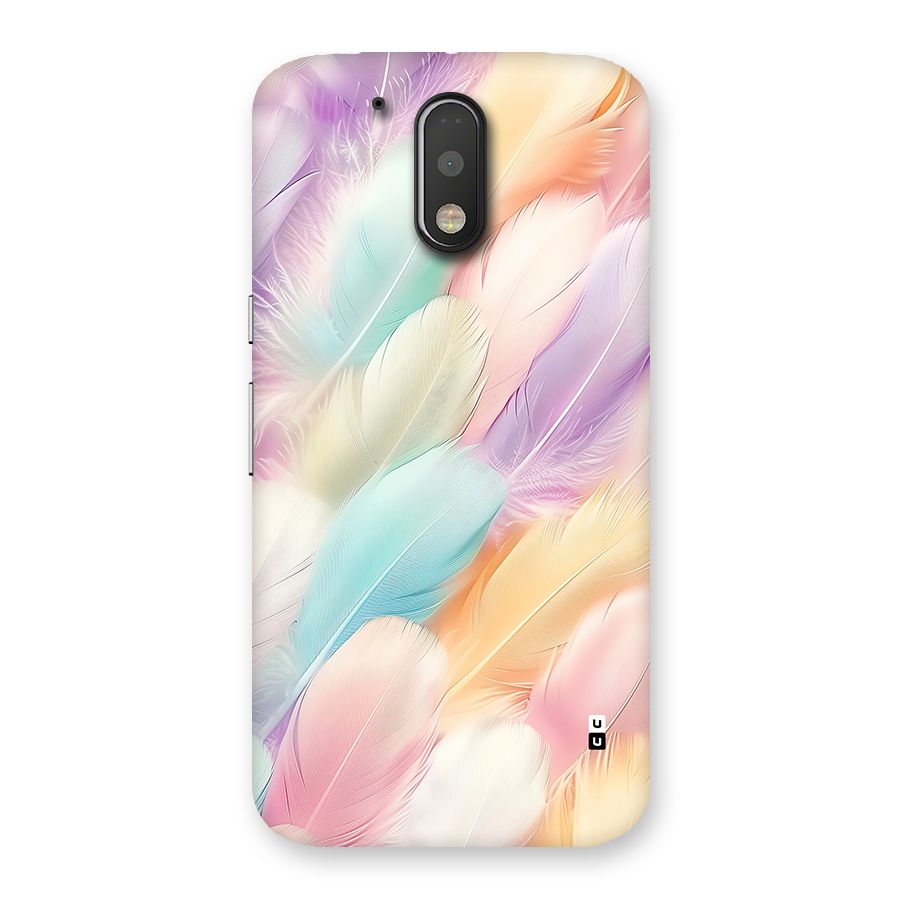 Pastel Feather Back Case for Moto G4 Plus